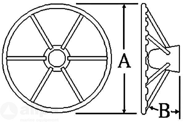 Vairas "Riviera" juodas plastikаs