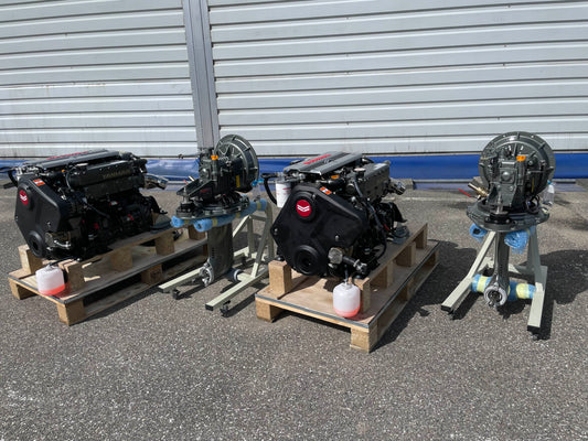 YANMAR Jėgainė katamaranui 2x4JH57 + 2xSD60-5 Perdavimas 2.23