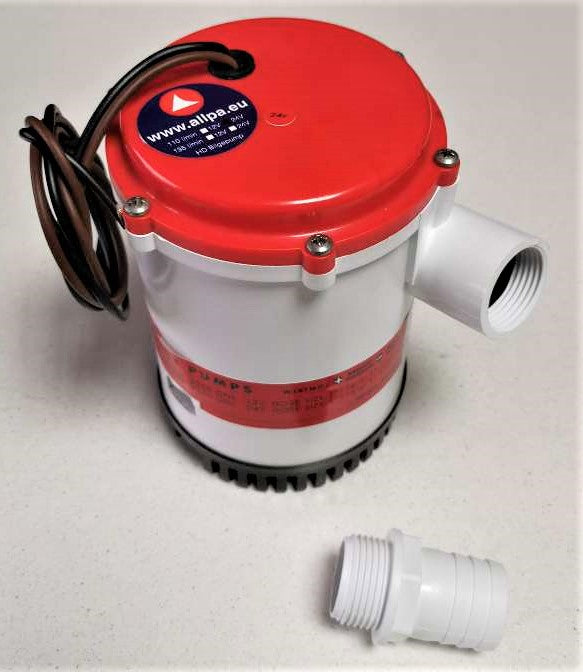 Vandens pompa, siurblys su atbuliniu vožtuvu 24V 110L/min