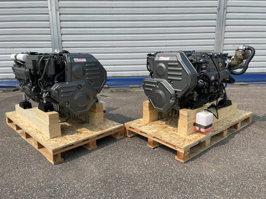 2 x YANMAR 6LY3-ETP 480AG prie 3.300 aps/min Pora variklių