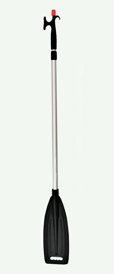 Aluminum telescopic oar with hook 165-200cm Ø30mm