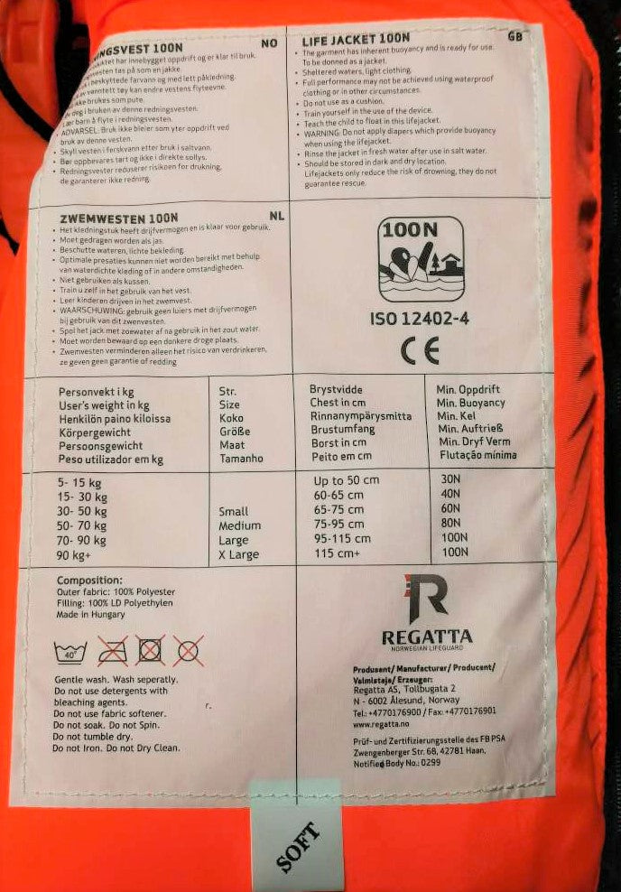 Спасательный жилет Regatta 50-70Kg